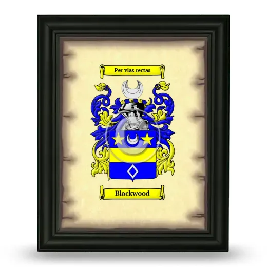 Blackwood Coat of Arms Framed - Black