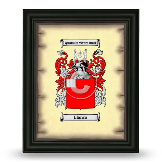 Blanco Coat of Arms Framed - Black