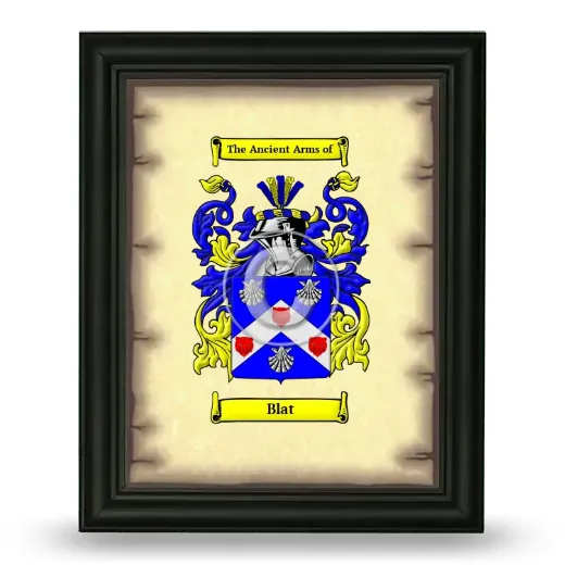 Blat Coat of Arms Framed - Black