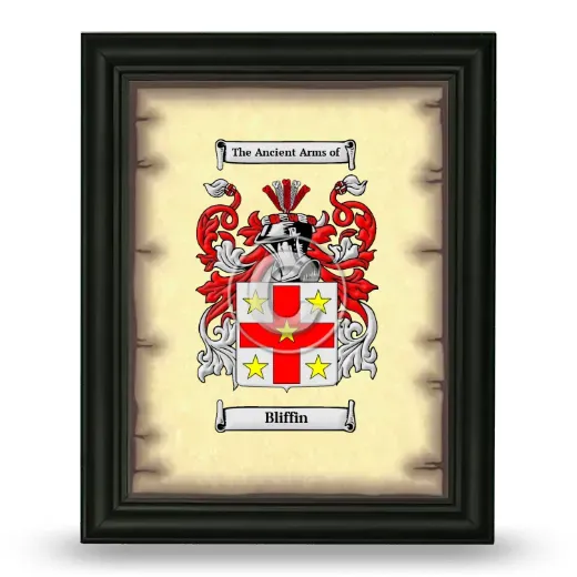 Bliffin Coat of Arms Framed - Black