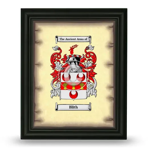 Blith Coat of Arms Framed - Black