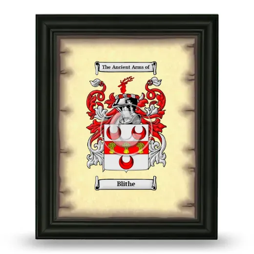 Blithe Coat of Arms Framed - Black