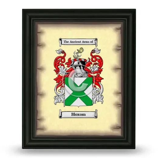 Bloxom Coat of Arms Framed - Black