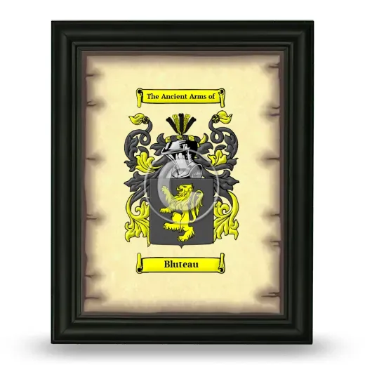 Bluteau Coat of Arms Framed - Black