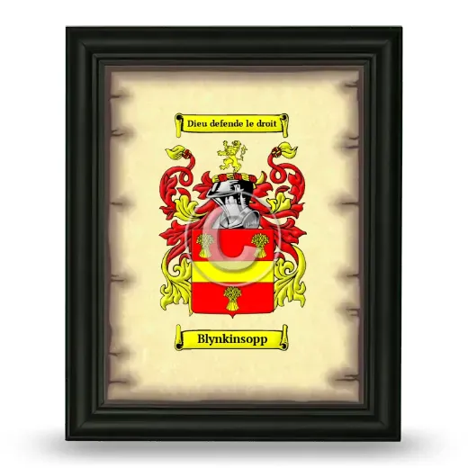 Blynkinsopp Coat of Arms Framed - Black