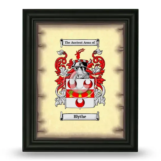 Blythe Coat of Arms Framed - Black
