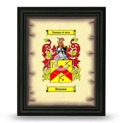 Boanan Coat of Arms Framed - Black