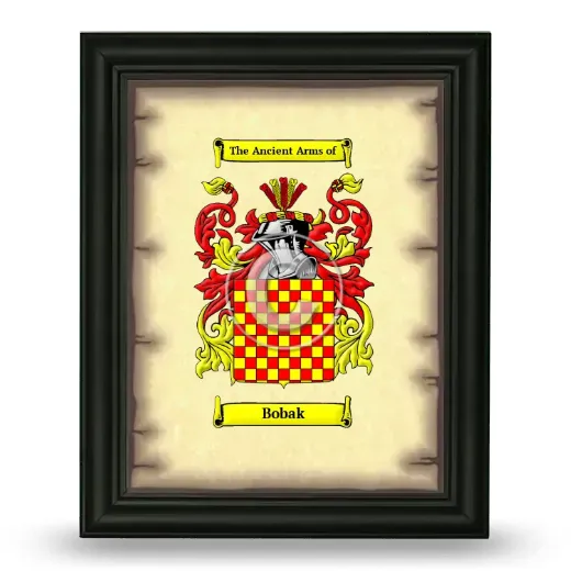 Bobak Coat of Arms Framed - Black