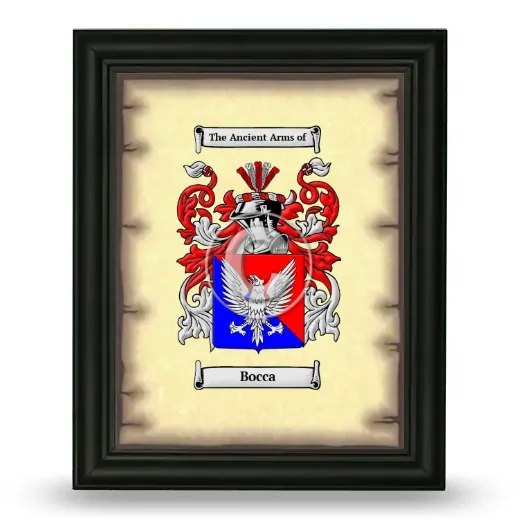 Bocca Coat of Arms Framed - Black