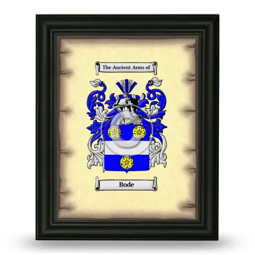 Bode Coat of Arms Framed - Black