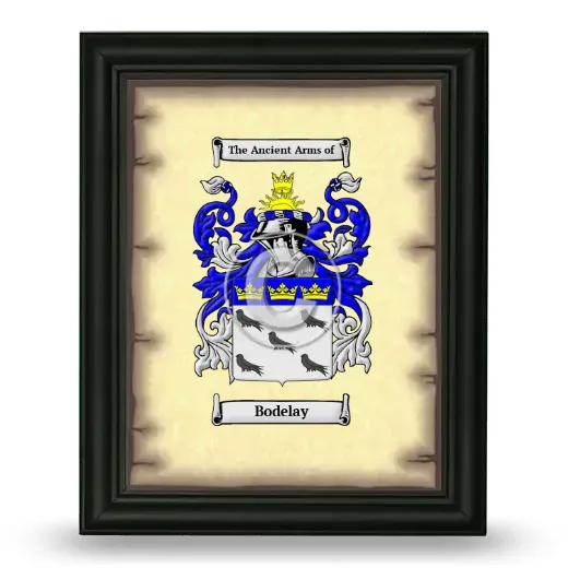 Bodelay Coat of Arms Framed - Black