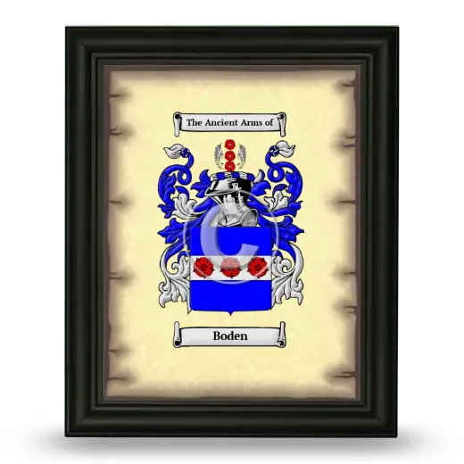 Boden Coat of Arms Framed - Black