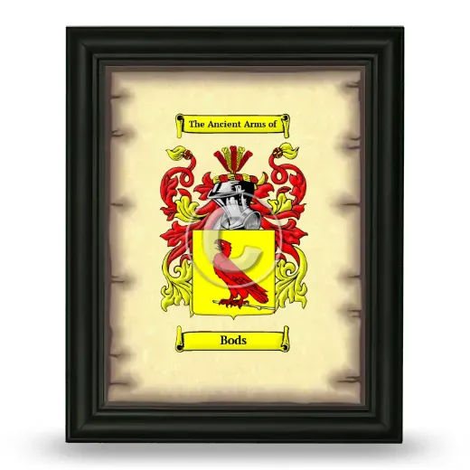 Bods Coat of Arms Framed - Black