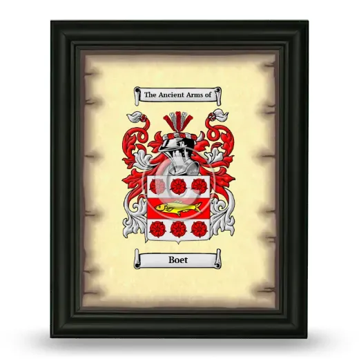 Boet Coat of Arms Framed - Black