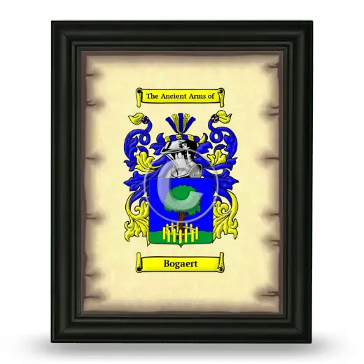 Bogaert Coat of Arms Framed - Black