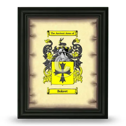 Bokeet Coat of Arms Framed - Black