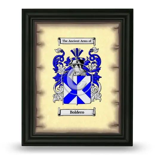 Boldero Coat of Arms Framed - Black