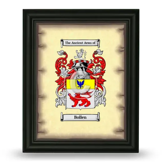 Bollen Coat of Arms Framed - Black