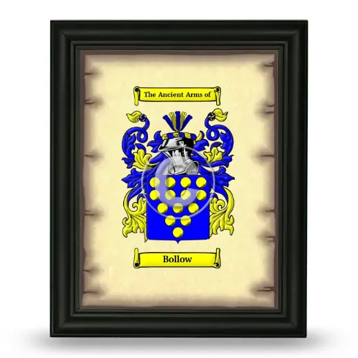 Bollow Coat of Arms Framed - Black