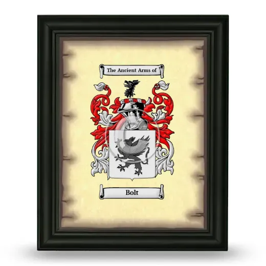 Bolt Coat of Arms Framed - Black