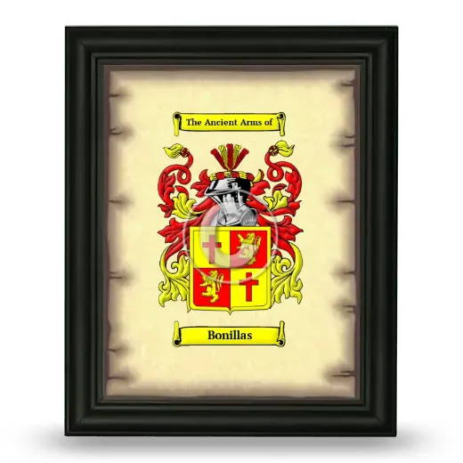 Bonillas Coat of Arms Framed - Black