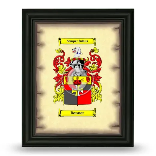 Bonner Coat of Arms Framed - Black