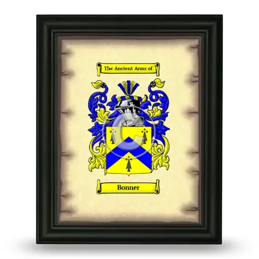 Bonner Coat of Arms Framed - Black