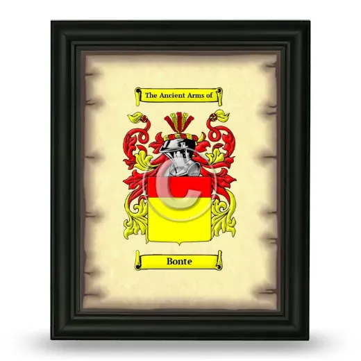 Bonte Coat of Arms Framed - Black
