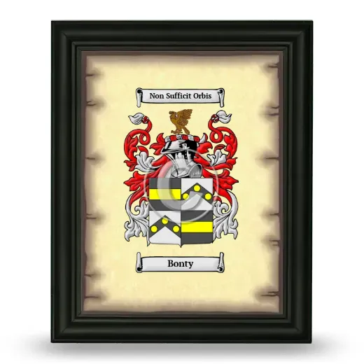 Bonty Coat of Arms Framed - Black