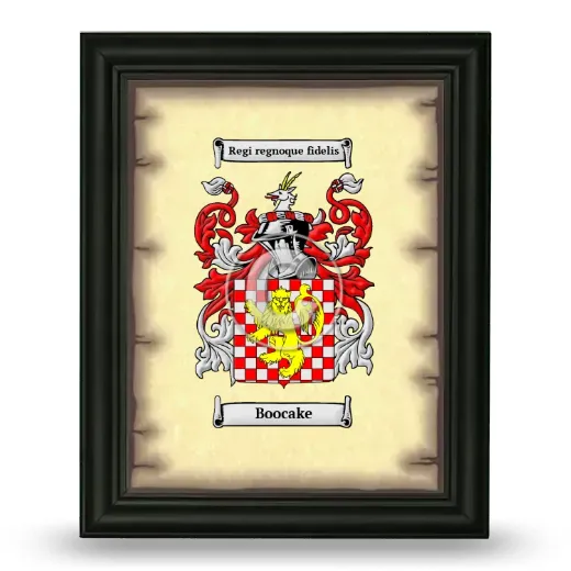 Boocake Coat of Arms Framed - Black