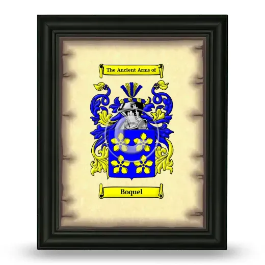 Boquel Coat of Arms Framed - Black