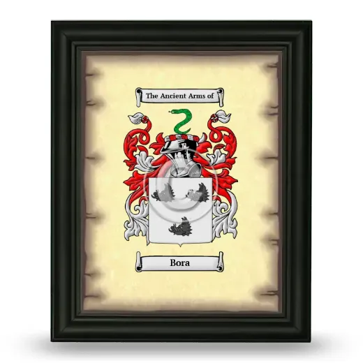 Bora Coat of Arms Framed - Black
