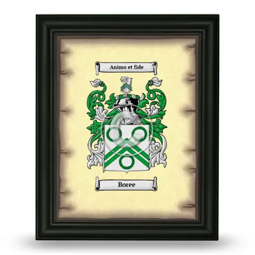 Boree Coat of Arms Framed - Black