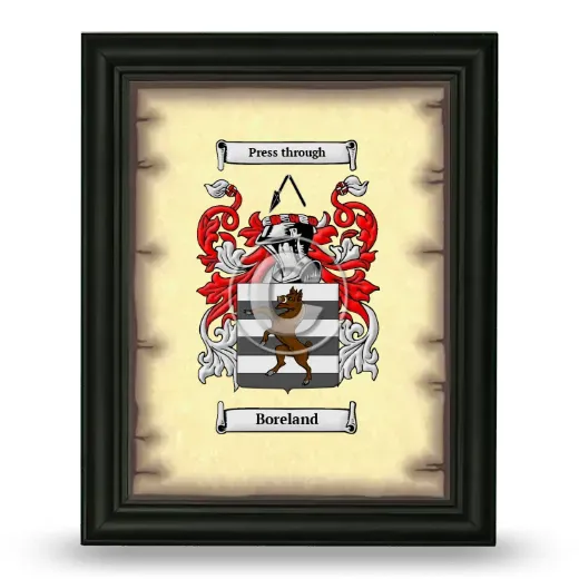 Boreland Coat of Arms Framed - Black