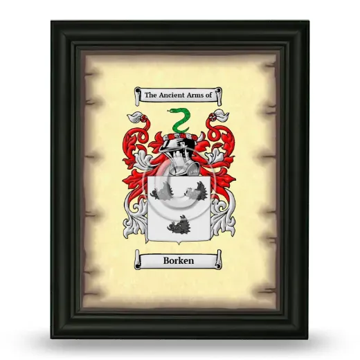 Borken Coat of Arms Framed - Black