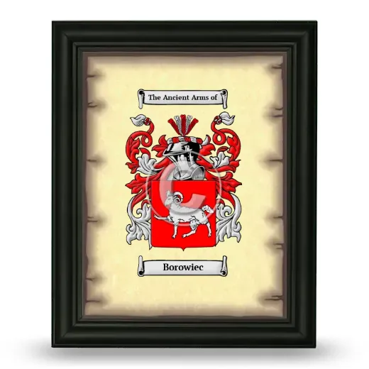 Borowiec Coat of Arms Framed - Black