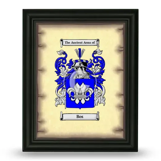 Bos Coat of Arms Framed - Black