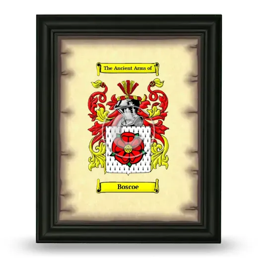 Boscoe Coat of Arms Framed - Black