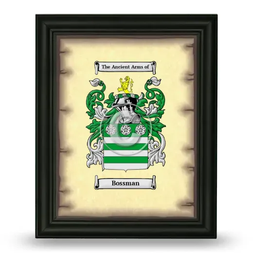 Bossman Coat of Arms Framed - Black