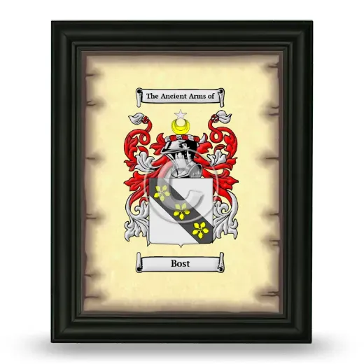 Bost Coat of Arms Framed - Black