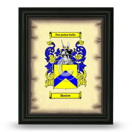 Boster Coat of Arms Framed - Black