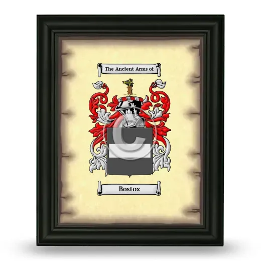 Bostox Coat of Arms Framed - Black