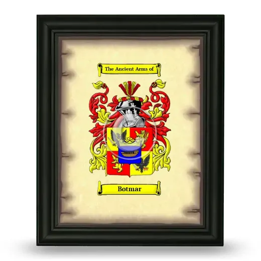 Botmar Coat of Arms Framed - Black