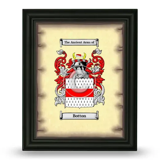 Botton Coat of Arms Framed - Black