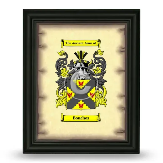 Bouches Coat of Arms Framed - Black