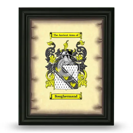 Boughermand Coat of Arms Framed - Black