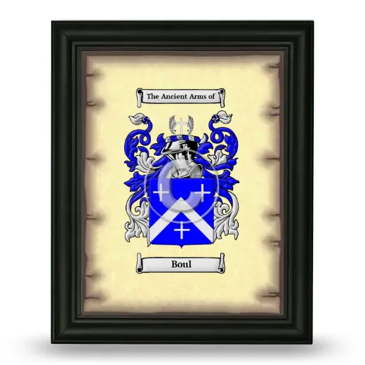 Boul Coat of Arms Framed - Black