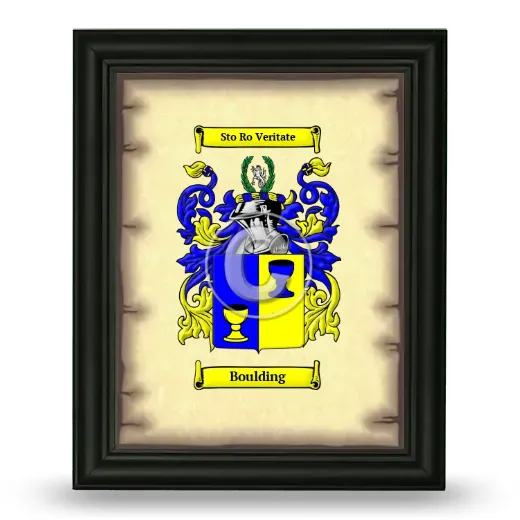 Boulding Coat of Arms Framed - Black