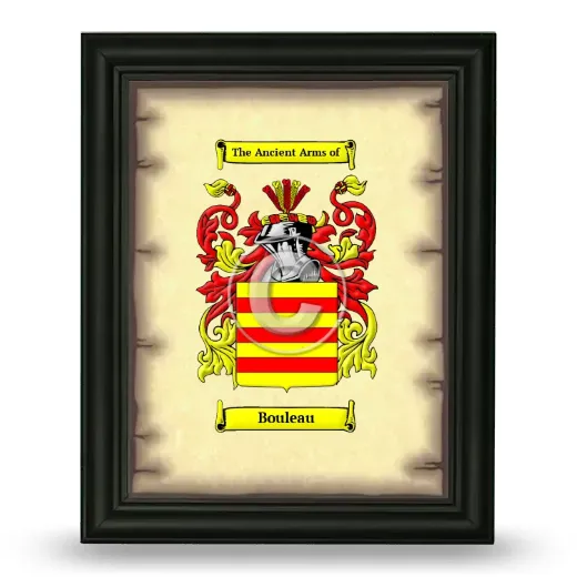 Bouleau Coat of Arms Framed - Black