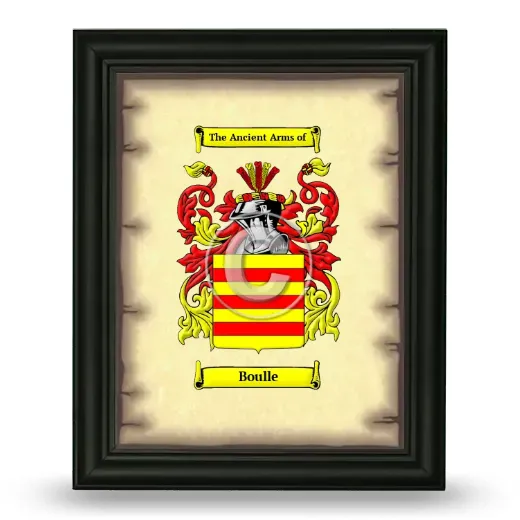 Boulle Coat of Arms Framed - Black